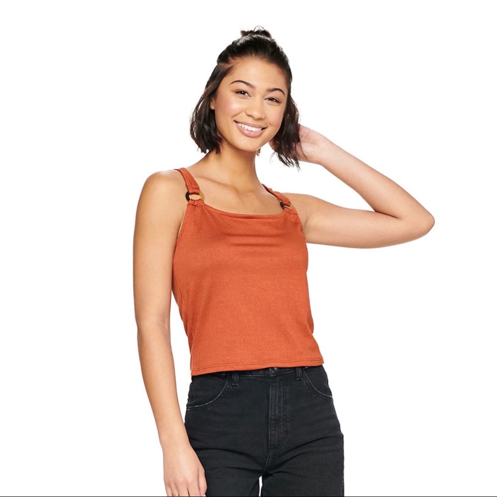 NWT SO O-Ring Tank Top Orange Juniors Size XXL